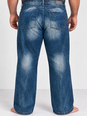dodeca premium denim 40x32 bootcut jeans distressed y2k hip hop streetwear
